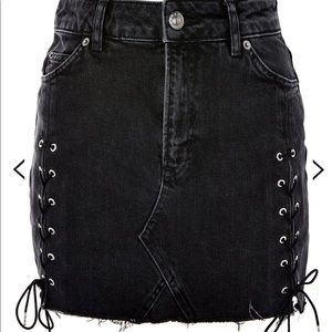 Topshop Denim Tie-up Mini Skirt 🖤